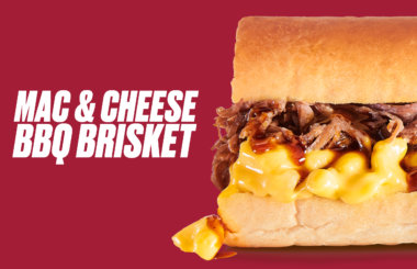 Mac and Cheese BBQ Brisket Sandwich at Erbert and Gerbert's